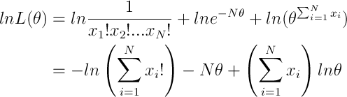 Theoretical derivation of Maximum Likelihood Estimator for Poisson PDF ...